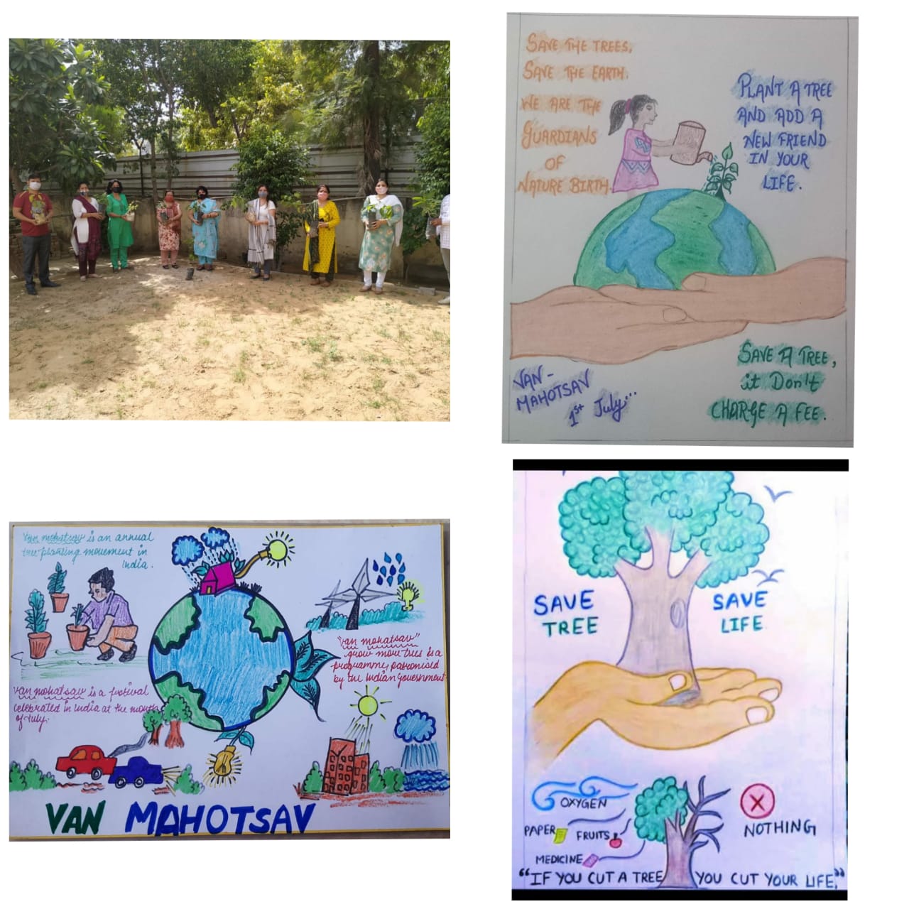 Poster making on Reducing Air Pollution by Class III- D :: St. Mary's  Public School